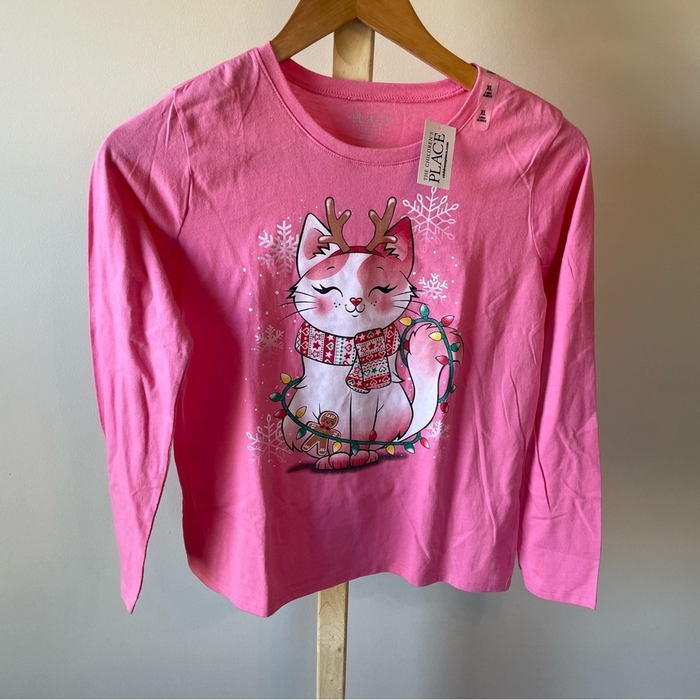 The Children's Place‎ Pink Cat Shirt Kids Extra Large